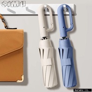 SIMULR 106/125CM Ring Buckle Umbrella, Anti-Ultraviolet Rain Automatic Umbrella,  Dual-use Portable 
