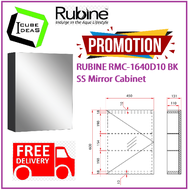 RUBINE RMC-1640D10 BK SS Mirror Cabinet / FREE EXPRESS DELIVERY