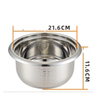 High Quality 3L 304 Stainless Steel Rice Cooker Inner Container Non Stick Cooking Pot Replacement Essories Rice Cooker Liner
