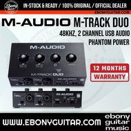 M-Audio M-Track Duo 2-Channel USB Audio Interface with Crystal Preamps & Softwarite for Recording, S