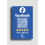 Facebook Review NFC Card - 5-star Review - Increase Facebook like and Follow interaction - Touch to 