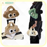 Plush Bag 2025 Winter New Style Plush Big Eye Puppy Bag Female Cartoon Plush Handbag Shoulder Messen