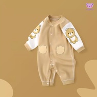 Bộ thu đông cho bé gái bé trai Bodysuit cho bé dài tay chất Cotton Hình Thú dễ thương Mẫu quần áo sơ