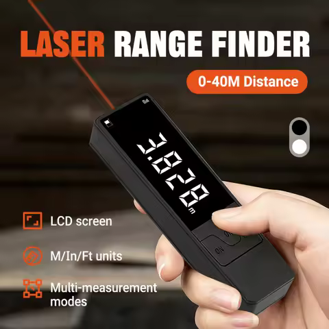 Mini 40M Laser Rangefinder with USB Rechargeable Battery - Portable Laser Distance Meter for Multipl