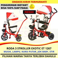 Sepeda Anak Roda 3 Tiga Tricycle Stroller Exotic ET-1267 by Pacific