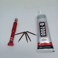 HP SERVICE TOOL PACKAGE HANDPONE SCREWDRIVER 5 IN 1 SET + B7000 GLUE 50ML ORIGINAL