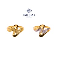 AIHUA Cincin Ombak Double Layer (5G) Cincin Emas 916 Ori