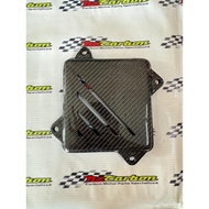 Black Twill Carbon Part–NZ Carbon Engine Clutch Cover for Yamaha XMAX V1, V2 & V3
