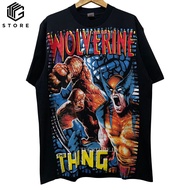 Wolverine VS The Thing Fantastic 4 Marvel Comics Tshirt Premium Bootleg PrintBIG XL