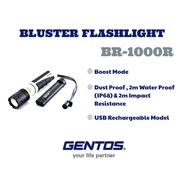 Rechargeable Gentos Japan BR-1000R White LED Lights Flashlight Dust Proof Water Proof Flashligt