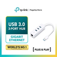 TP-Link UE330 USB 3.0 3-Port Plug and Play Hub & Gigabit Ethernet Adapter 2 in 1 USB Adapter