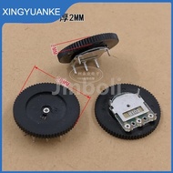 10Piece 20*2MM Single Dial Gear Potentiometer 3Pins B10K B103 20X2MM Radio Volume Adjustment Switch 