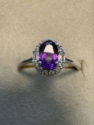 淨體 紫水晶S925純銀戒指 High Clarity Amethyst S925 sterling silver ring, rings,bracelet,bracelets,earring,ear