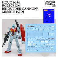 [MASTER DALIN] HO37  HGUC 1/144 RGM-79GM [SHOULDER CANNON/MISSILE POD GUNDAM WATER SLIDE DECAL [FLOU
