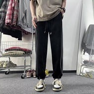 2024 casual pants mens quarter loose ankle guard pants fashion brand mens sports casual pants