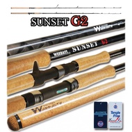 คันเบ็ดตกปลา WEEBASS ROD คันเบ็ด - รุ่น SUNSET G2 (2ท่อน) คันตกเหยื่อปลอม คันตีเหยื่อปลอม