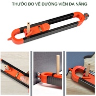 Smart multi-purpose angular shape copying ruler, measuring tiling edges (random color)
