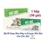 (1 Box of 50 packs) ELAC Live Yeast and Digestive enzyme Supplement Powder for Dogs and Cats PET LAC