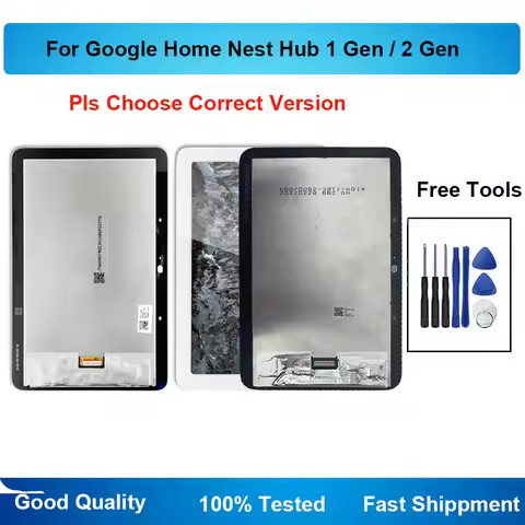 For Google Home Nest Hub 1 Generation / 2 Generation Nest Hub LCD Display Touch Screen Digitizer Ass