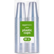 Basicsall Disposable Transparent Plastic Cup, 9 Ounces, 100 Pieces Pack