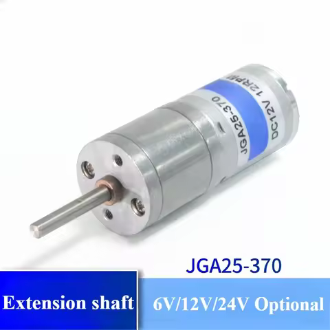 6V12v24v micro DC geared motor low noise low speed motor 25mm diameter gearbox motor long shaft JGA2
