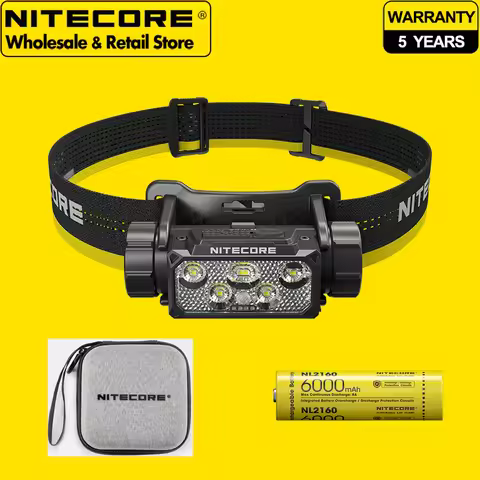 High Performance NITECORE HC70 UHE 1600 Lumens 21700 Rechargeable Work Headlamp with 6000mAh Li-ion 
