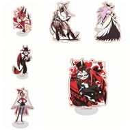 SHEBE668อะนิเมะ Hazbin อะนิเมะที่ตั้งอะคริลิคโรงแรมคริลิคอลาสเตอร์อะนิเมะ Hazbin อะคริลิคยืนผลิตภัณฑ์ตกแต่งบนโต๊ะจานโมเดลโรงแรม