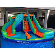 Sewa Rent Doctor Dr Dolphin Cheras Bangi KL Murah Kids Pool Water Slide Bouncy Castle Trampoline Soo