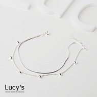 Lucy's 925純銀 銀珠柔光 雙層手鍊 (112746)