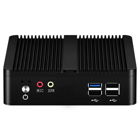 Fanless Mini PC Intel Celeron J1900 Support Windows7/8/10 Linux Gigabit Ethernet WiFi HDMI VGA Displ