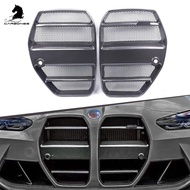 JIUya Auto Parts ST Type Dry Carbon Front Bumper Grill Mesh Grille for Bmw M4 G82 Competition 2021+
