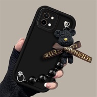 Handphone Casing For Vivo Y28 / Y03 / Y100 / Y18S / Y18 / Y38 5G / V30E 5G 2024 With Cute Bear Brace