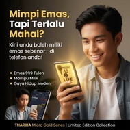 THARIBA Micro Gold Phone Sticker 2mg (Au999) Pickle Ball Design | Real Gold | QR Verified