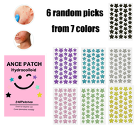 Pimple Patches for Face, Glitter Cute Stars Ance Patch, Colorful Spot Stickers, Blemishes & Zit Cove