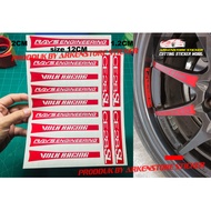 VOLK RACING STICKER RAYS RACING RIMS STICKER CE28 SL ALL CARS 12PCS RIMS STICKER