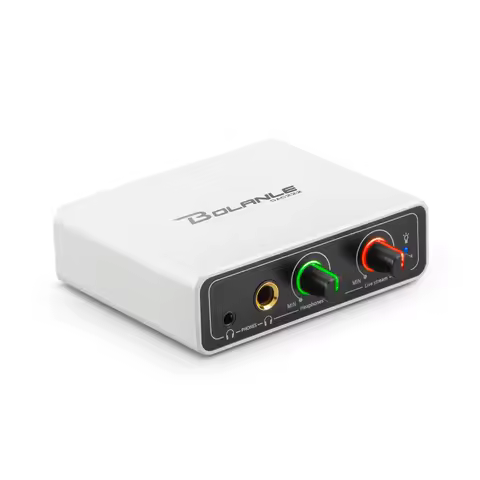 Bolanle DAC222 Hi-Fi Stereo USB DAC Audio Interface 24/192kHz Digital to Analog Converter iPhone iPa