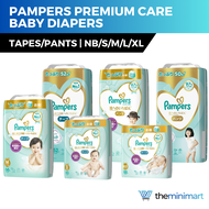 Pampers Premium Care Baby Diapers Tapes Pants - NB S M L XL Jumbo Pack