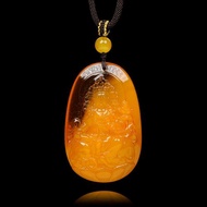 【正佳珠寶】蜜蠟琥珀 頂級金絞蜜 雞油黃度母觀音 20.6g