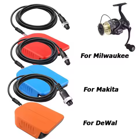 NEW Portable Fishing Reel Adapter for Dewaltt Makita Milwaukee 20V Battery Work for Daiwa/Shimano 80
