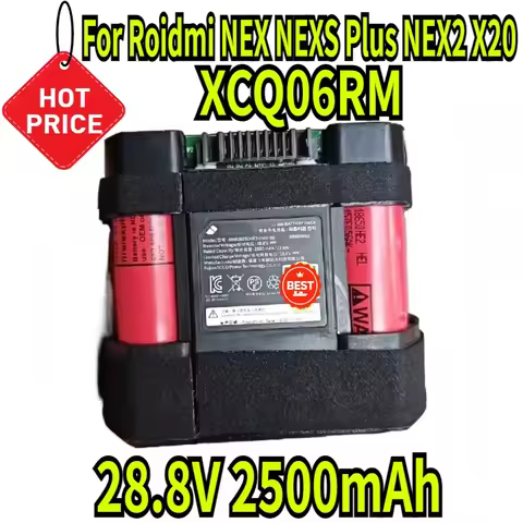 2500mAh for Roidmi NEX NEXS Plus NEX2 X20 XCQ06RM 8INR18650HE2-2500-B0 8S1P-LR18650LD-2500A1 Vacuum 