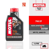 MOTUL 710 2T 1L Minyak Enjin Motosikal 100% Sintetik Ester Pra-campur / Suntikan