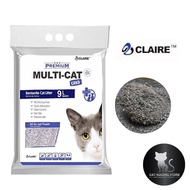 Claire Multi-Cat Premium Bentonite Cat Litter (9L) Pasir Kucing