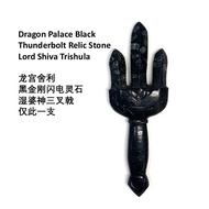 龙宫舍利 黑金刚闪电灵石  湿婆神三叉戟  仅此一支。Dragon Palace Black Thunderbolt Relic Stone Auspicious Lord Shiva Trisula