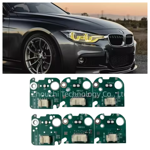 Yellow DRL LED Chip Board Headlight Angel Eyes Modules For 2016 2017 2018 BMW F30 3 Series 320I 330I