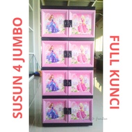 Lemari Plastik Jumbo HELLO KITTY dan BTS Full Kunci [BSTAR]