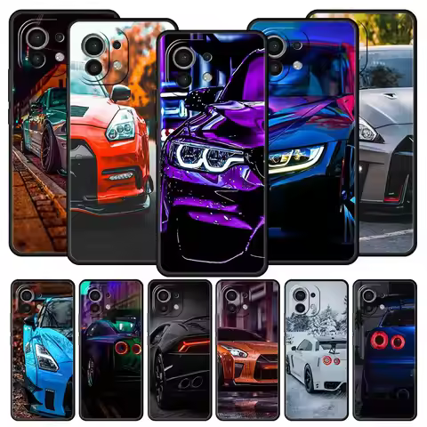 Blue Red JDM Sport Car Phone Case For Xiaomi 13 12 11 Lite 12T 11T 10T 9T Mi Poco X5 M4 M3 X4 X3 Pro
