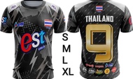 เสื้อกีฬาทีมชาติไทย ผ้าไมโครเกรดเอ พิมพ์หน้าหลัง