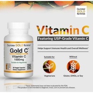 CALIFRONIA GOLD NUTRITION GOLD C, Vitamin C, 1000mg, KKM, 60 tablets