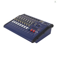 8 Channels Powered Mixer Amplifier Digital Audio Mixing Console Amp with 48V Phantom Power USB/ SD S