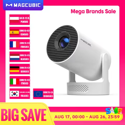Magcubic 8K Wifi6 Projector 290ANSI Android 14 Dual WIFI Allwinner H726 BT5.0 1280*720P Home Cinema 